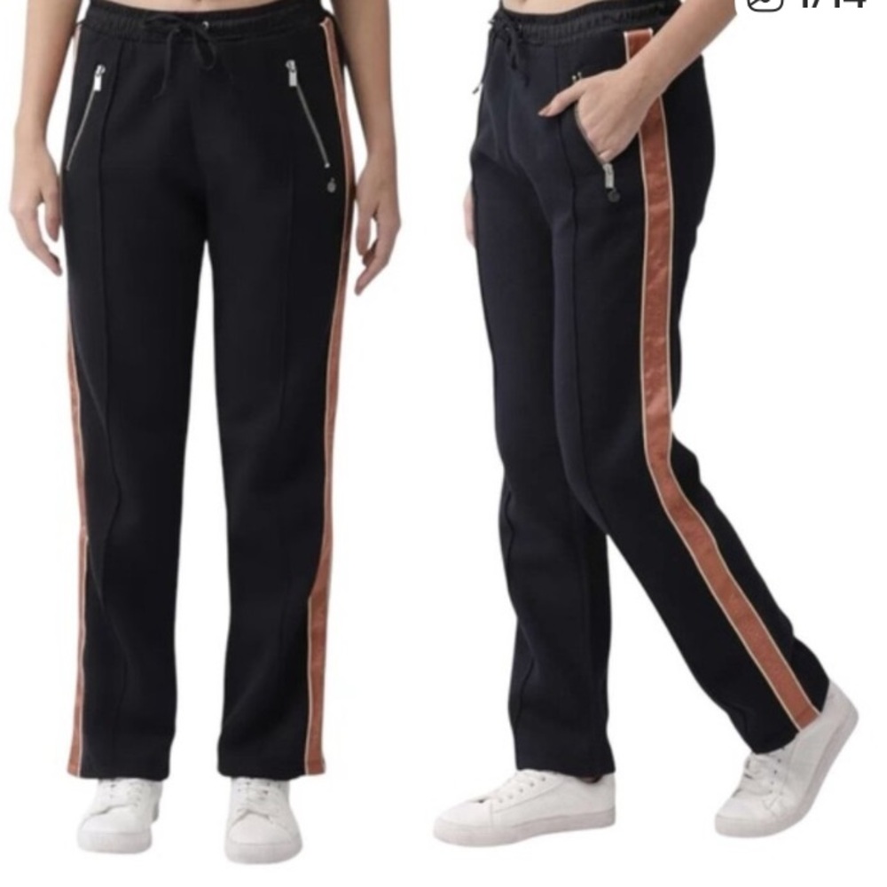 NWT Women’s Track Pants Scotch & Soda Magical Altitudes XS Navy/Orange Logo Leg